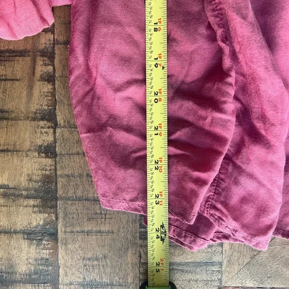 Free People Size XS‎ Have It My Way Top Beaded Tie Back Peasant Pink Boho Fairy - Picture 10 of 11